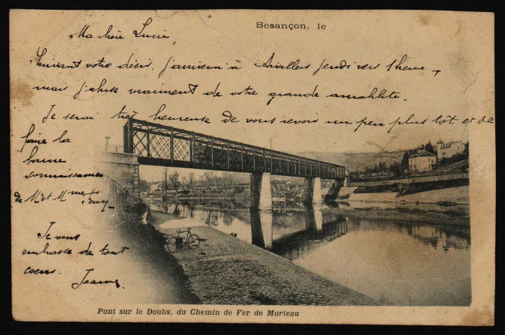 Pont sur le Doubs, du chemin de fer de Morteau [image fixe] , 1897/1902