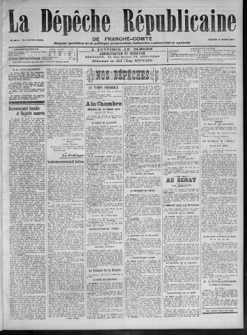 14/03/1914 - La Dépêche républicaine de Franche-Comté [Texte imprimé]
