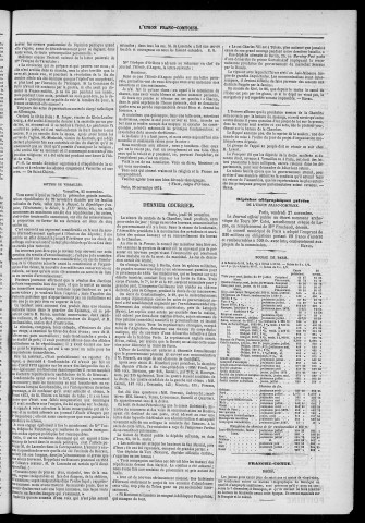 27/11/1874 - L'Union franc-comtoise [Texte imprimé]