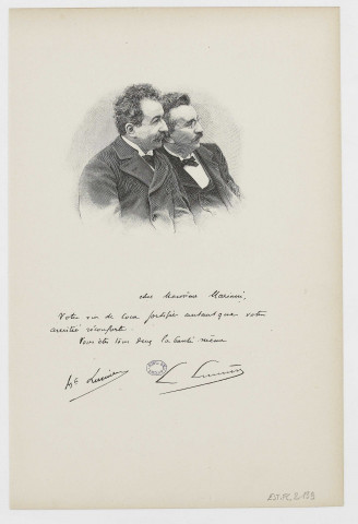 Auguste et Louis Lumière [image fixe]  / de Lanot photographe