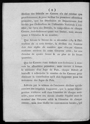 Extrait des registres du Directoire du département du Doubs. [Fait au Directoire à Besançon le 19 Octobre 1790]