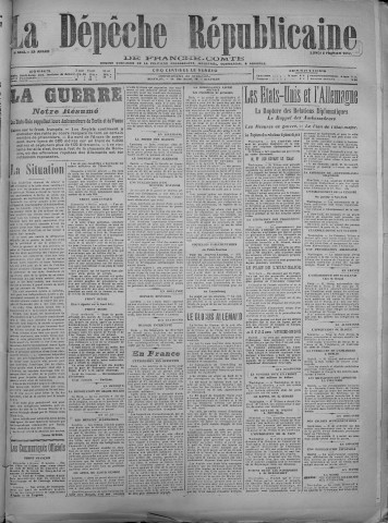 05/02/1917 - La Dépêche républicaine de Franche-Comté [Texte imprimé]
