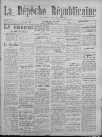 18/12/1916 - La Dépêche républicaine de Franche-Comté [Texte imprimé]