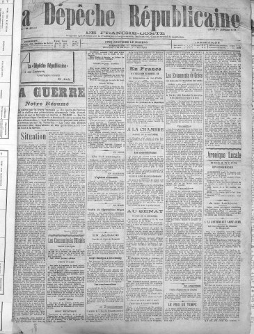01/01/1917 - La Dépêche républicaine de Franche-Comté [Texte imprimé]