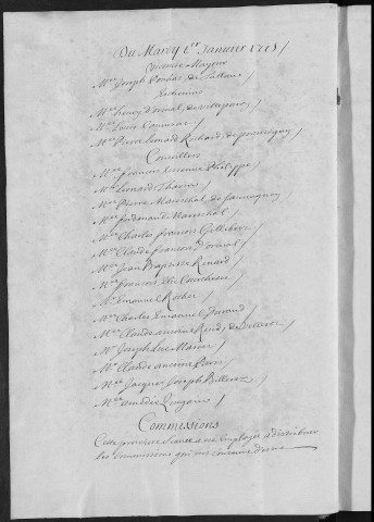 Registre des délibérations municipales 1er janvier - 31 décembre 1715