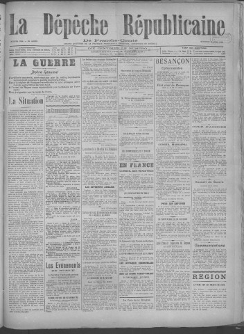 10/04/1918 - La Dépêche républicaine de Franche-Comté [Texte imprimé]