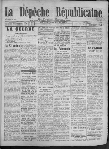 24/01/1918 - La Dépêche républicaine de Franche-Comté [Texte imprimé]