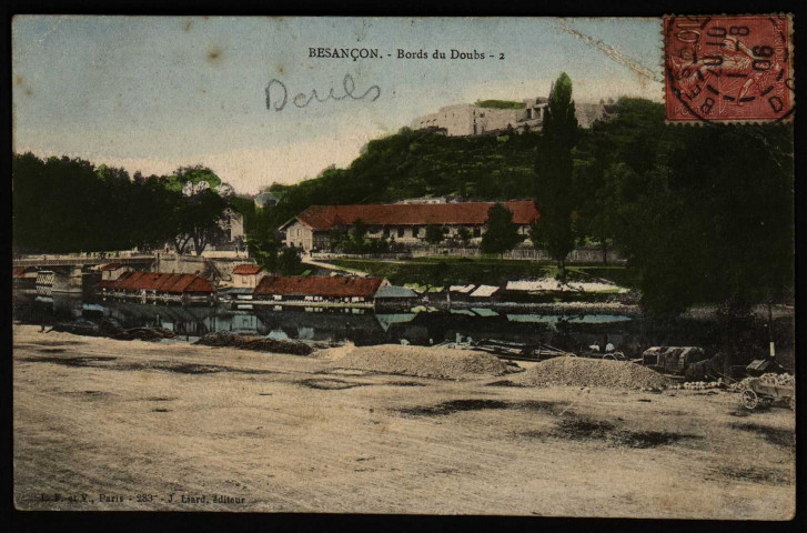 Besançon. - Bords du Doubs - 2 [image fixe] , Paris ; Besançon : L. F. et V. : J. Liard, éditeur, 1904/1906