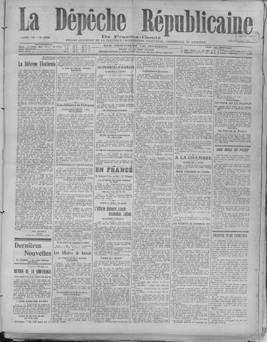 05/04/1919 - La Dépêche républicaine de Franche-Comté [Texte imprimé]