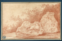 40 - Fragments d'architrave , Italie, Rome, vers 1760