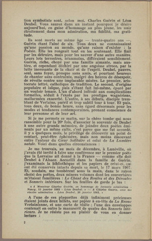 03/1952 - Bulletin / Société des amis de Léon Deubel