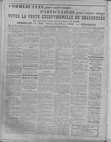 11/04/1919 - La Dépêche républicaine de Franche-Comté [Texte imprimé]