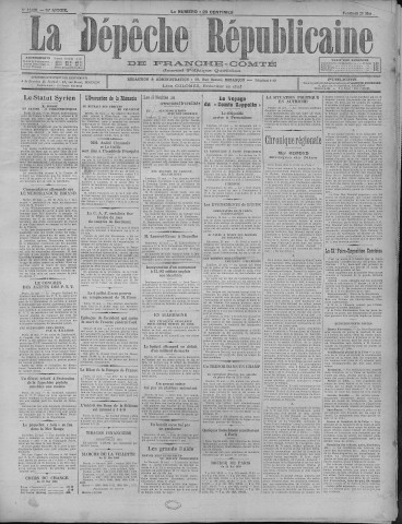 23/05/1930 - La Dépêche républicaine de Franche-Comté [Texte imprimé]