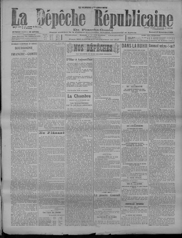 17/11/1923 - La Dépêche républicaine de Franche-Comté [Texte imprimé]
