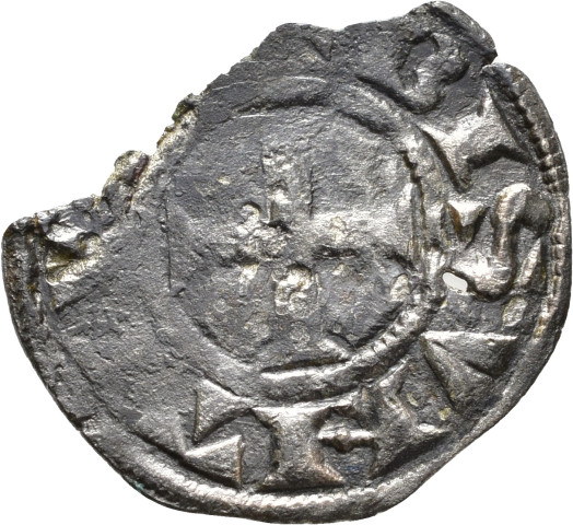 874.1.92.2 - pièce de monnaie ; fragment (4) ; denier estevenant