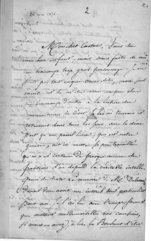 Ms 1861 - Tome II. Lettres adressées par Auguste Castan à Jules Quicherat et réponses de Quicherat (1855-1882)