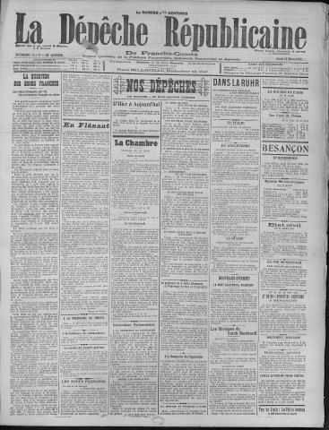 29/03/1923 - La Dépêche républicaine de Franche-Comté [Texte imprimé]