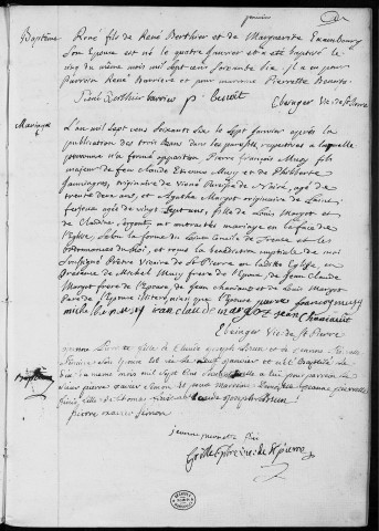 Paroisse Saint Pierre : baptêmes (naissances), mariages, sépultures (décès) (4 janvier au 30 décembre 1766)