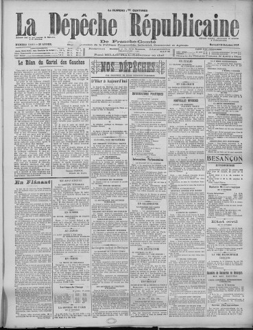18/10/1924 - La Dépêche républicaine de Franche-Comté [Texte imprimé]