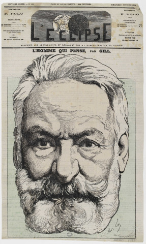 L'Homme qui pense [image fixe] / par André Gill ; Lefman (graveur) , Paris, 1874