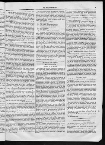 31/01/1846 - Le Franc-comtois - Journal de Besançon et des trois départements