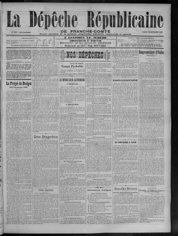 15/10/1906 - La Dépêche républicaine de Franche-Comté [Texte imprimé]