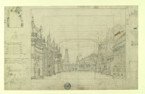 Temple de Brahmo. Projet de décor de théâtre / Pierre-Adrien Pâris , [S.l.] : [P.-A. Pâris], [1700-1800]
