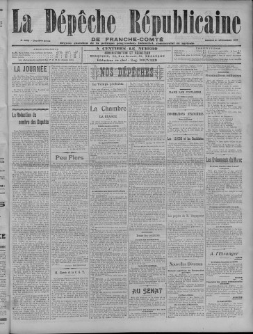 21/12/1907 - La Dépêche républicaine de Franche-Comté [Texte imprimé]