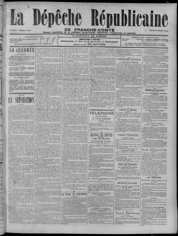 23/03/1905 - La Dépêche républicaine de Franche-Comté [Texte imprimé]