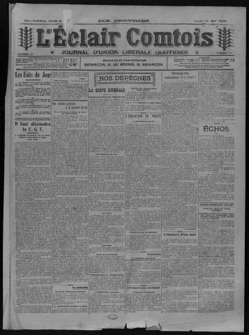 10/05/1920 - L'Eclair comtois [Texte imprimé]
