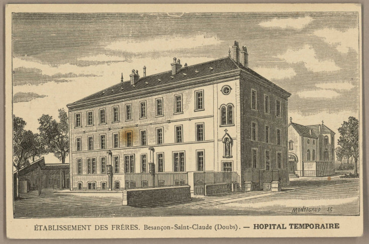 Etablissement des Frères. Besançon-Saint-Claude (Doubs). - Hôpital temporaire [image fixe] , 1904/1914