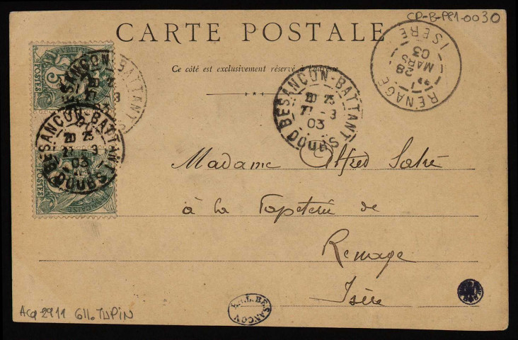 Porte Rivotte [image fixe] , 1897/1903