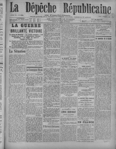 03/09/1918 - La Dépêche républicaine de Franche-Comté [Texte imprimé]