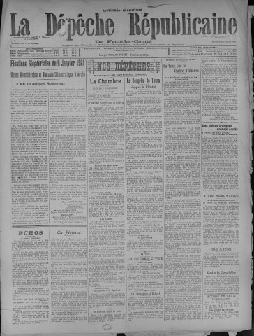30/12/1920 - La Dépêche républicaine de Franche-Comté [Texte imprimé]