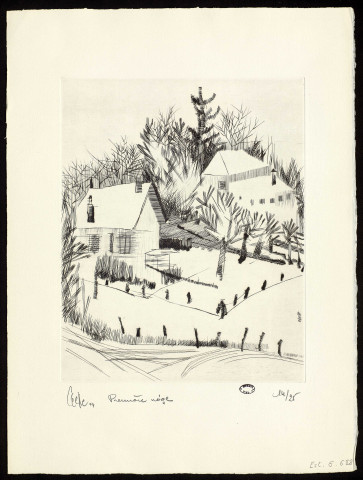 Première neige [Miserey-Salines, Doubs] [estampe] / Céelle , [Paris : Atelier Georges Leblanc], 1974