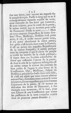 Extrait du registre des délibérations de la Société des Amis de la Constitution établie à Besançon. du 31 mars 1791