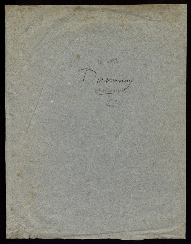 Ms 1898 - Correspondance de Charles Weiss (tome XI) : Charles-Léopold Duvernoy.