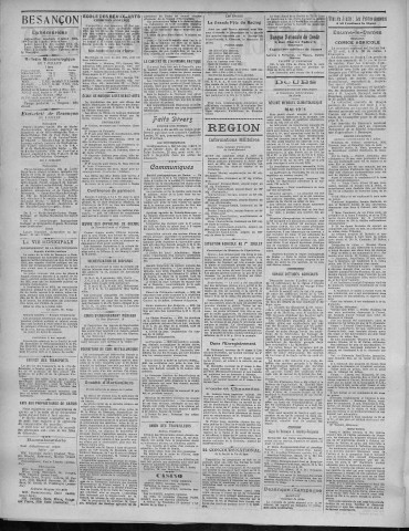 08/07/1921 - La Dépêche républicaine de Franche-Comté [Texte imprimé]