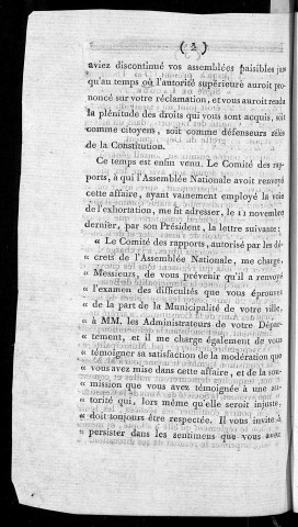 Récit de ce qui s'est passé à la rentrée de la Société des Amis de la constitution de Besançon. le 5 décembre 1790