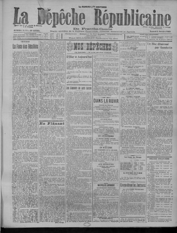 06/10/1923 - La Dépêche républicaine de Franche-Comté [Texte imprimé]