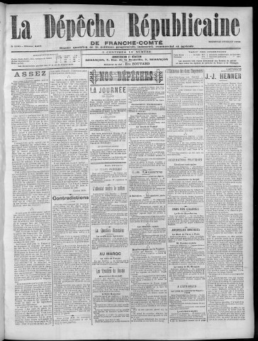 25/07/1905 - La Dépêche républicaine de Franche-Comté [Texte imprimé]