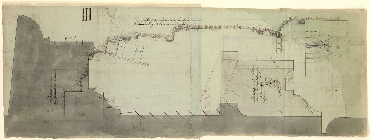 Hôtels Tassin de Villiers et Tassin de Moncourt, à Orléans. Esquisses de profils et élévations / Pierre-Adrien Pâris , [S.l.] : [P.-A. Pâris], [1791]
