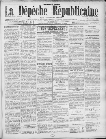 10/04/1926 - La Dépêche républicaine de Franche-Comté [Texte imprimé]