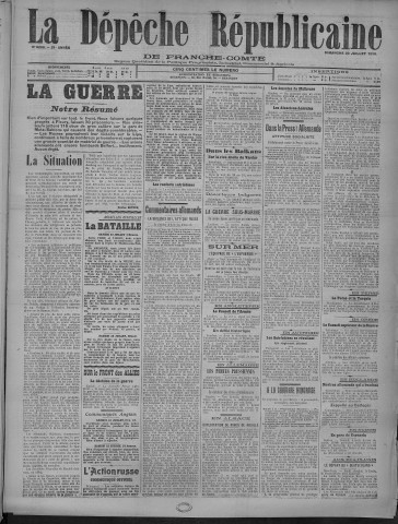 23/07/1916 - La Dépêche républicaine de Franche-Comté [Texte imprimé]