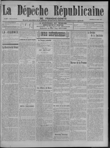 19/05/1911 - La Dépêche républicaine de Franche-Comté [Texte imprimé]