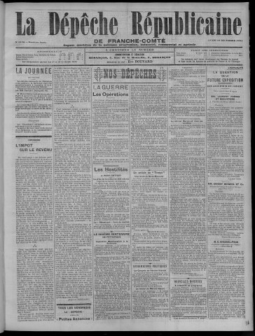 19/12/1904 - La Dépêche républicaine de Franche-Comté [Texte imprimé]