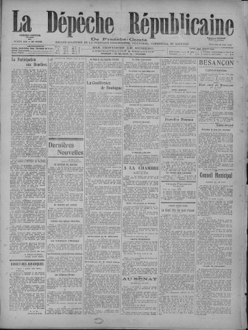 23/06/1920 - La Dépêche républicaine de Franche-Comté [Texte imprimé]