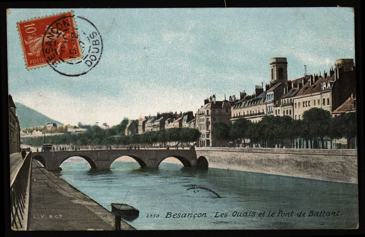 Besançon. Les Quais et le Pont de Battant [image fixe] , Besançon : L. V. & Cie, 1904/1907