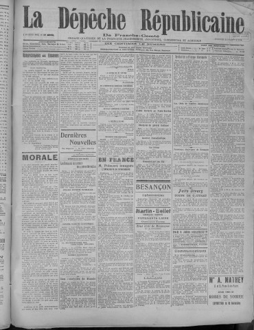 23/11/1919 - La Dépêche républicaine de Franche-Comté [Texte imprimé]