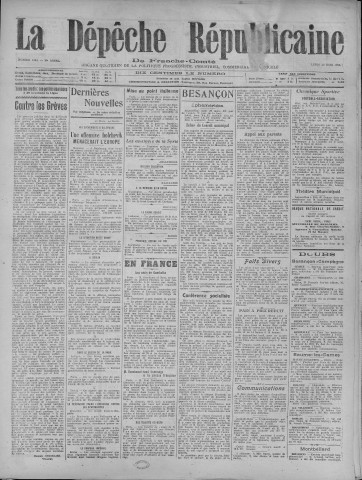 29/03/1920 - La Dépêche républicaine de Franche-Comté [Texte imprimé]